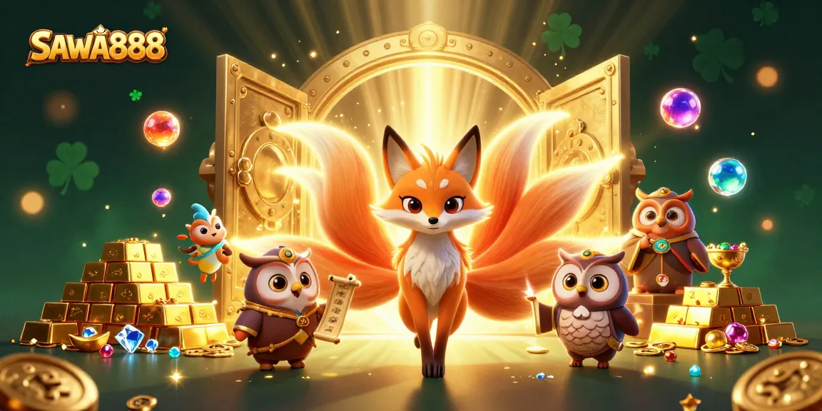 SAWA888: Engage in vibrant casino gameplay with a nine-tailed fox spirit and enchanting treasures galore