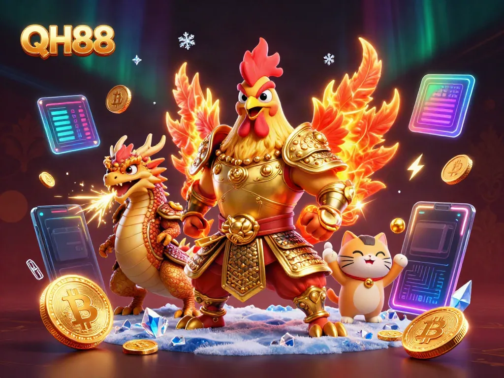Engage in thrilling gameplay at QH88 with unique characters and vibrant casino elements.