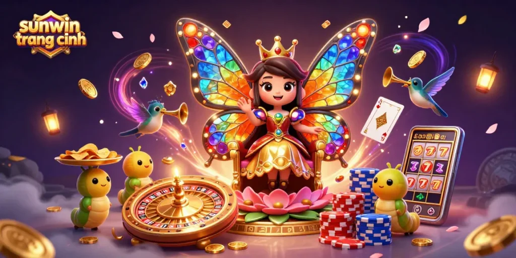 Experience the excitement of sunwin trang chính with vibrant casino elements and dynamic illustrations.