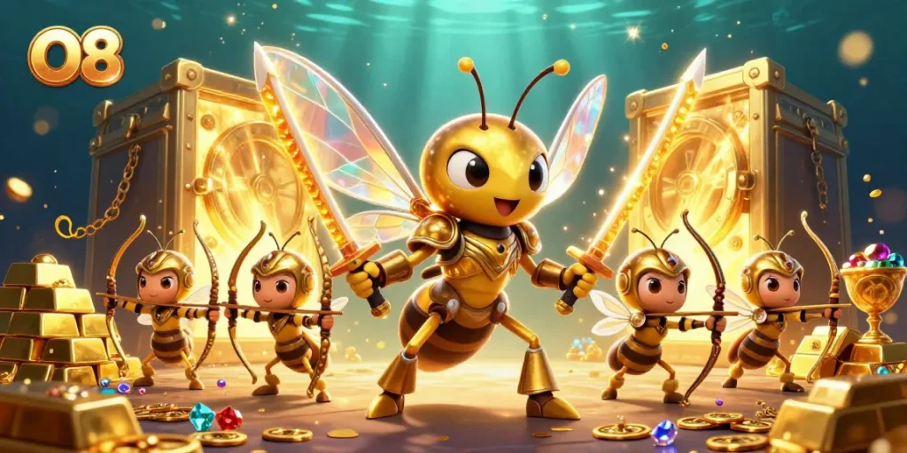 Experience thrilling gameplay at O8 with vibrant casino scenes and dynamic winning moments.