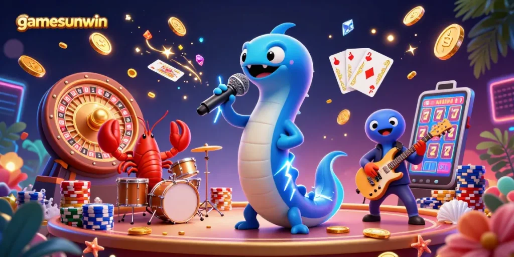 Experience thrilling fun at gamesunwin with a vibrant underwater casino featuring unique characters.